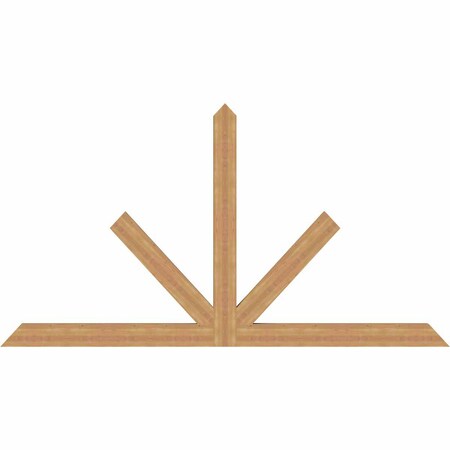 Ekena Millwork Saratoga Timber Gable Bracket, Western Red Cedar, 108"W x 58"H x 3 1/2"D x 5 1/2"F, 13/12 Pitch GBW108X58X0406SAR00SWR